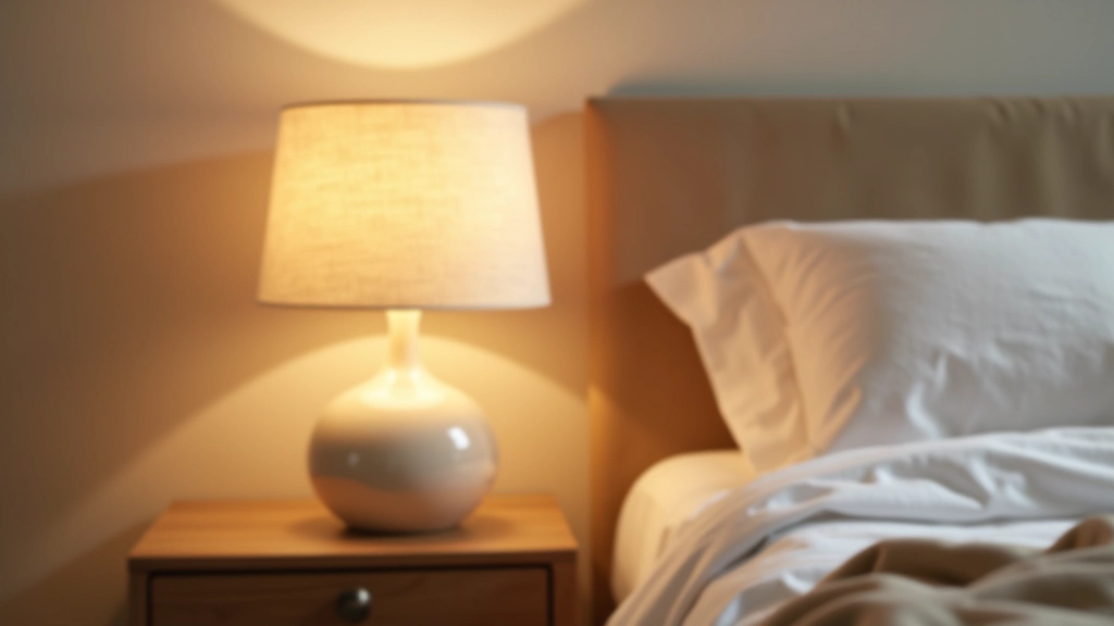 Ceramic Table Lamp — Cream Base, Natural Linen Shade