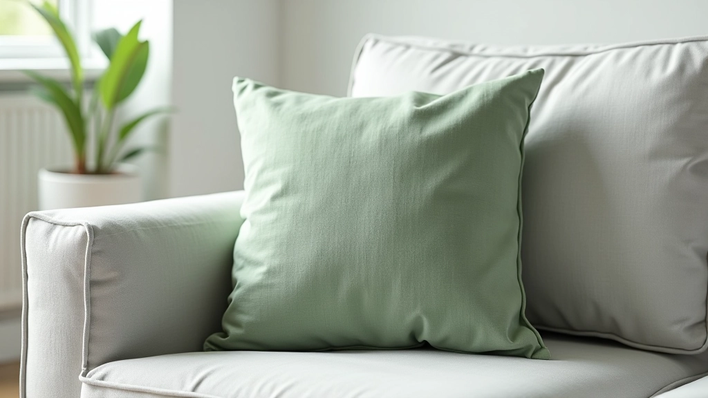 Linen Cushion Cover — Sage Green, 45cm Square